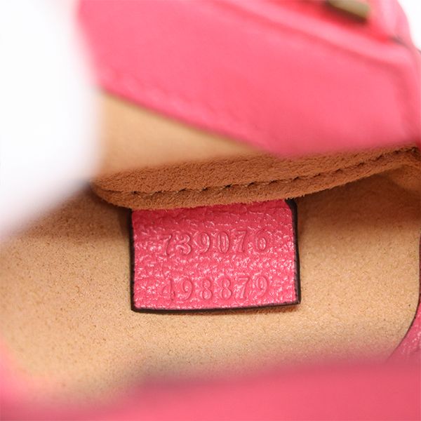 Gucci Pink Leather Aphrodite GG Marmont Shoulder Bag — view 7