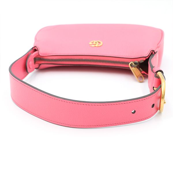Gucci Pink Leather Aphrodite GG Marmont Shoulder Bag — view 5