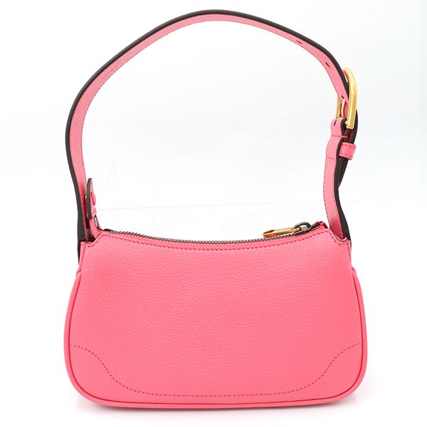 Gucci Pink Leather Aphrodite GG Marmont Shoulder Bag — view 2