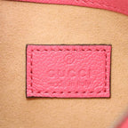 Gucci Pink Leather Aphrodite GG Marmont Shoulder Bag — view 8