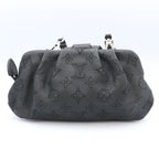 Louis Vuitton Noir Black Mahina Leather Scala Mini Shoulder Bag — view 2