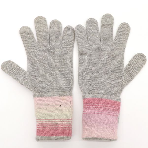 Louis Vuitton Monogram Sunset Gloves Wool Etc Gray Pink — view 2