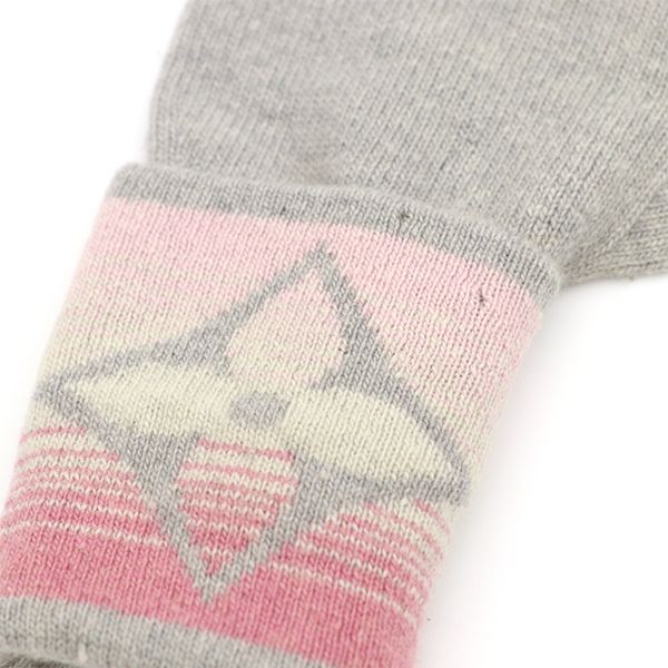 Louis Vuitton Monogram Sunset Gloves Wool Etc Gray Pink — view 3
