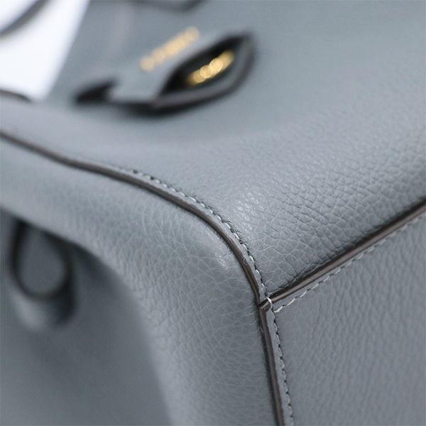 Fendi Blue Grey Leather Origami Mini Shoulder Bag 8 Bs083 — view 4