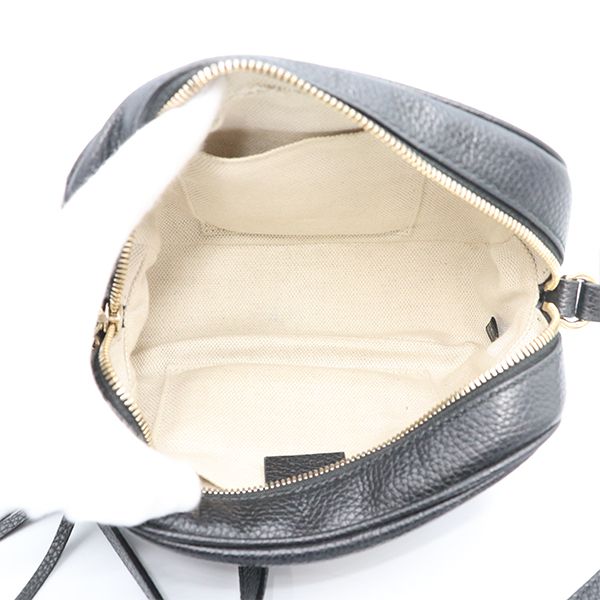 Gucci Black Leather Soho Disco Shoulder Bag — view 6