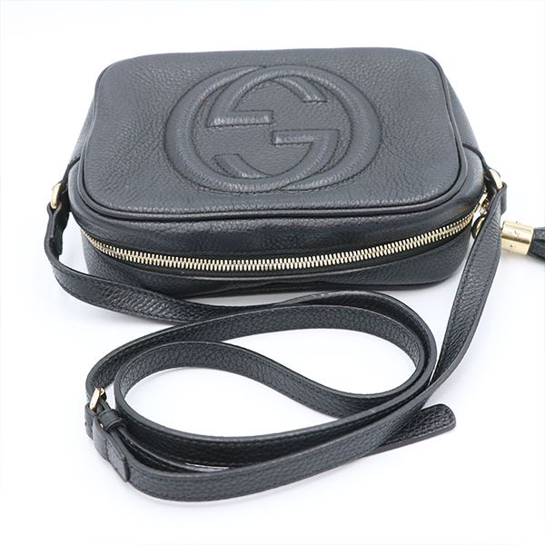 Gucci Black Leather Soho Disco Shoulder Bag — view 5