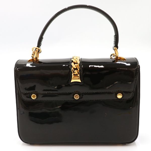 Gucci Condition Black Patent Leather Sylvie 2-Way Handbag — view 2