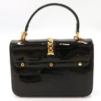 Gucci Condition Black Patent Leather Sylvie 2-Way Handbag — view 2
