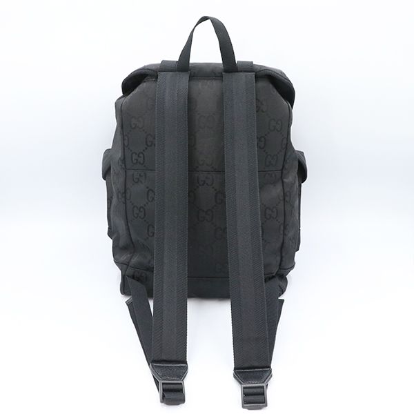 Gucci GG Pattern Black Nylon Rucksack Backpack — view 2