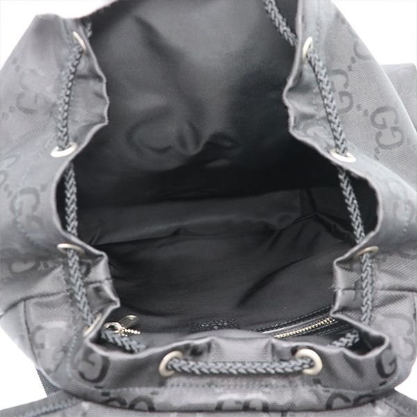 Gucci GG Pattern Black Nylon Rucksack Backpack — view 5