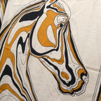 Hermes Carre Geant 140 Pegase Pegasus Landscape Cashmere Silk Horse — view 4