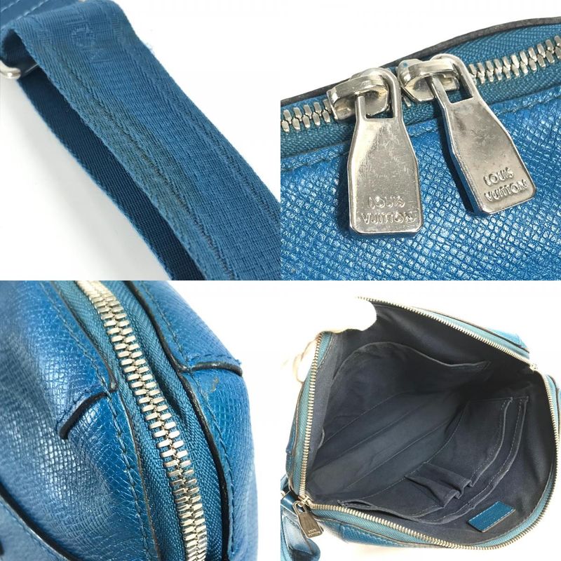 Louis Vuitton Shoulder Bag Grigori Messenger PM Taiga Leather Blue — view 8