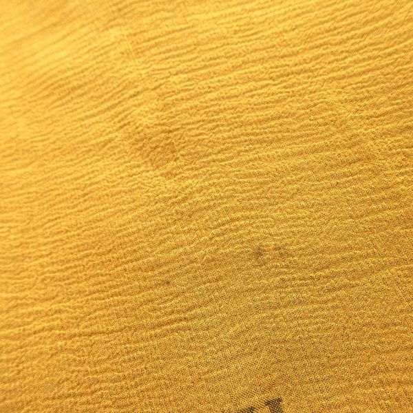 Hermes Shawl Margiela Period H Dot Silk Ocher Yellow Reversible Vintage — view 7