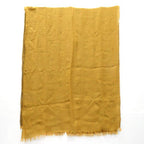 Hermes Shawl Margiela Period H Dot Silk Ocher Yellow Reversible Vintage — view 2