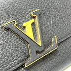 Louis Vuitton Long Wallet Portefeuille Capucines Taurillon Clemence Noir — view 7