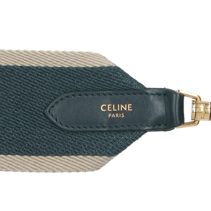 Celine Textile and Calfskin Short Strap — view 3