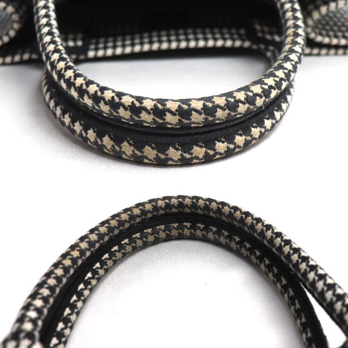 Dior Book Tote Medium Bag White Black M1296 Ztqt m911 Houndstooth — view 6