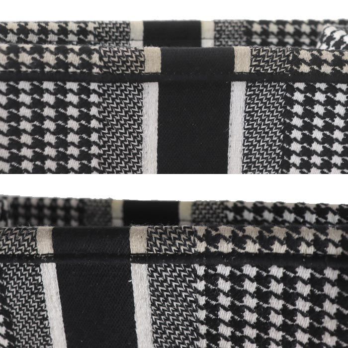 Dior Book Tote Medium Bag White Black M1296 Ztqt m911 Houndstooth — view 8