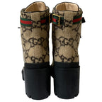 Gucci GG Pattern Sherry Line Wool Ankle Boots Size 38 — view 4