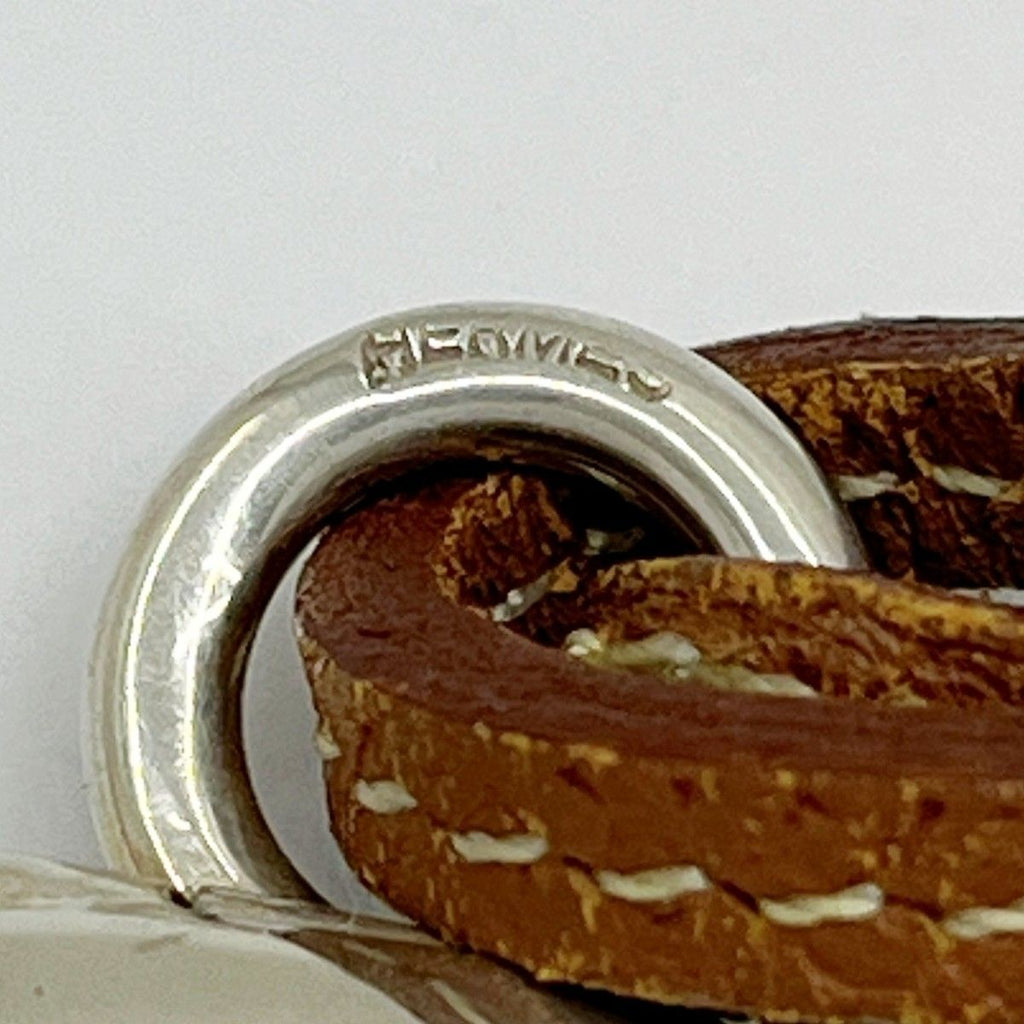 Hermes Locket Pendant Silver 925 Tarnish Yes Brown — view 7
