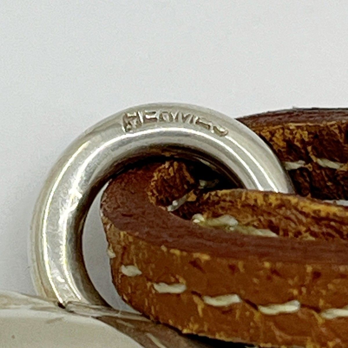 Hermes Locket Pendant Silver 925 Tarnish Yes Brown — view 7