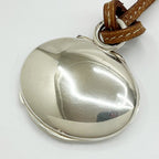 Hermes Locket Pendant Silver 925 Tarnish Yes Brown — view 4