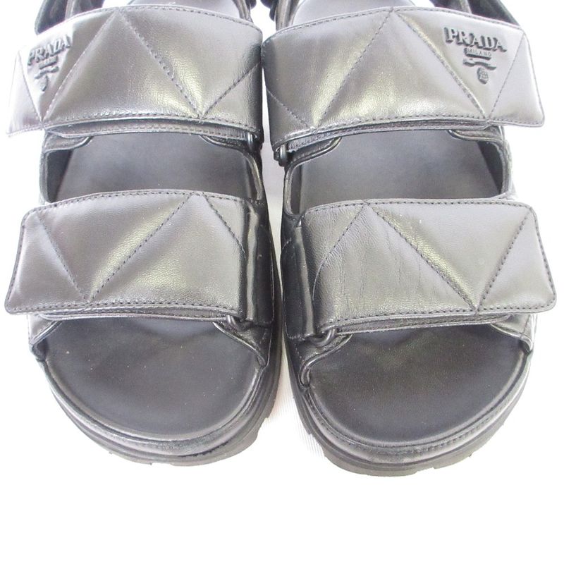Prada Nappa Leather Quilted Sport Sandals 1 X721 md Size 35 2 — view 4