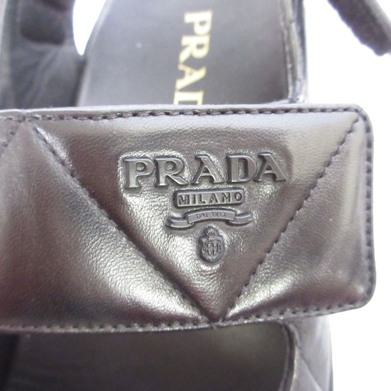Prada Nappa Leather Quilted Sport Sandals 1 X721 md Size 35 2 — view 8