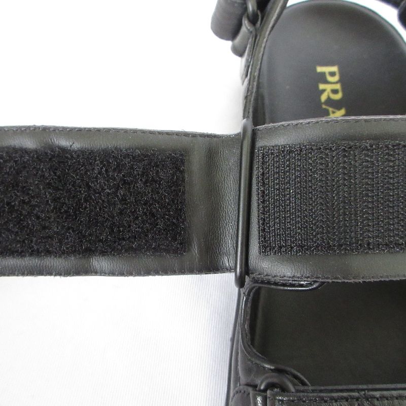 Prada Nappa Leather Quilted Sport Sandals 1 X721 md Size 35 2 — view 9