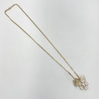 Chanel Coco Mark Flower Necklace B23 S Gold GP Rhinestone Faux Pearl — view 4