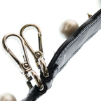 Fendi Shoulder Strap with Faux Pearls Black — view 5