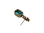Chanel CC Logo Drop Earrings 07 Rhinestone Metal Gold Plated Blue — view 4