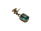 Chanel CC Logo Drop Earrings 07 Rhinestone Metal Gold Plated Blue — view 5