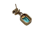 Chanel CC Logo Drop Earrings 07 Rhinestone Metal Gold Plated Blue — view 7