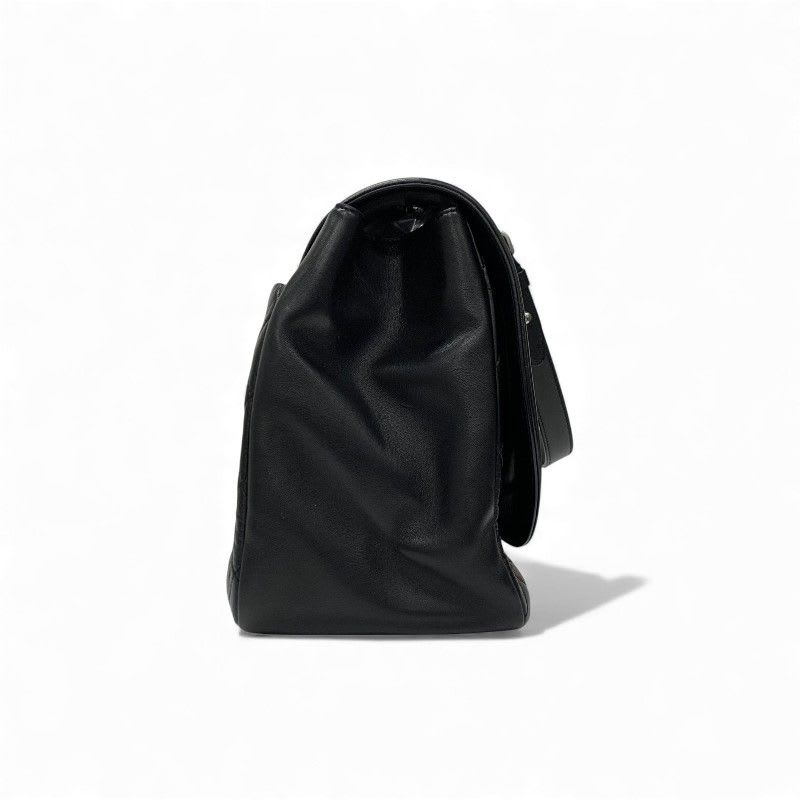 Chanel Bag Shoulder Lambskin Black Silver Quilted Boy