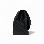Chanel Bag Shoulder Lambskin Black Silver Quilted Boy