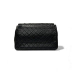 Chanel Bag Shoulder Lambskin Black Silver Quilted Boy