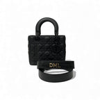 Christian Dior Bag Shoulder Black Lady My ABCDior Small Cannage Ultra