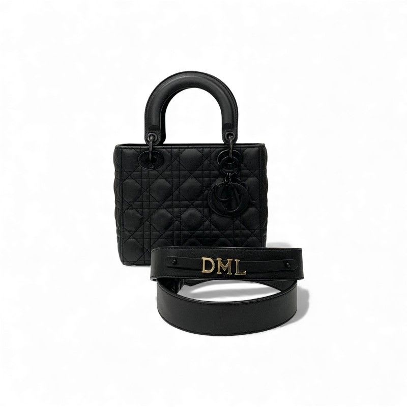 Christian Dior Bag Shoulder Black Lady My ABCDior Small Cannage Ultra