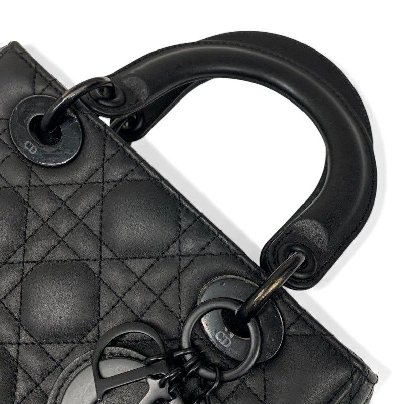 Christian Dior Bag Shoulder Black Lady My ABCDior Small Cannage Ultra