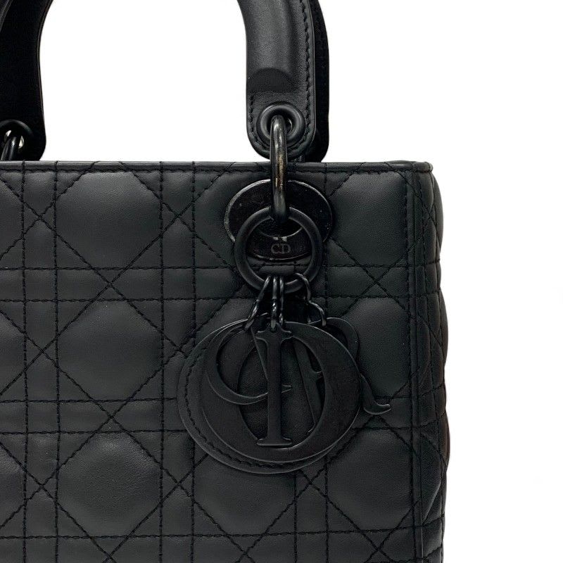 Christian Dior Bag Shoulder Black Lady My ABCDior Small Cannage Ultra