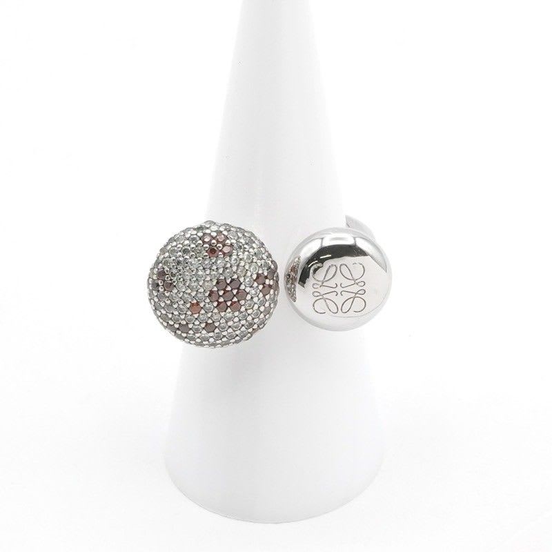 Loewe Ring Silver Anagram Rhinestone — view 8