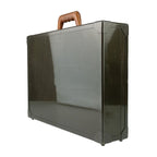 Hermes Business Bag Espace PM Attache Case Black Gold Hardware Carbon Leather — view 2