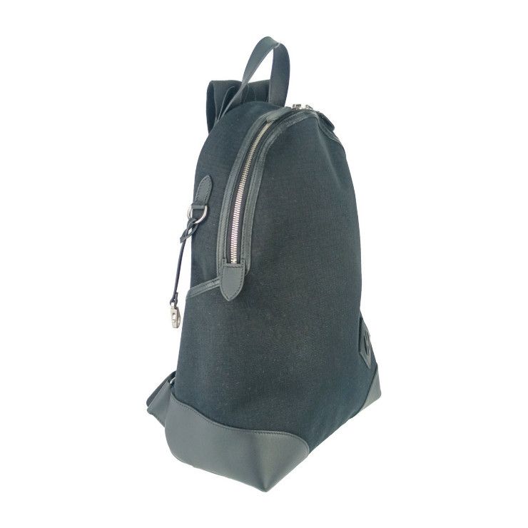 Hermes Backpack A Dos All Back Black Silver Hardware Toile Bivouac — view 3