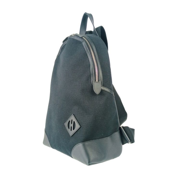 Hermes Backpack A Dos All Back Black Silver Hardware Toile Bivouac — view 2