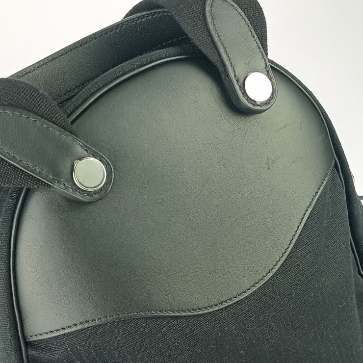 Hermes Backpack A Dos All Back Black Silver Hardware Toile Bivouac — view 8