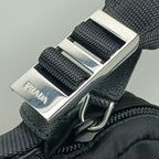 Prada Shoulder Bag Crossbody 2 Vh043 Black Silver Hardware Nylon Leather — view 8