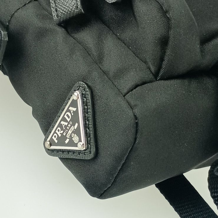 Prada Shoulder Bag Crossbody 2 Vh043 Black Silver Hardware Nylon Leather — view 7