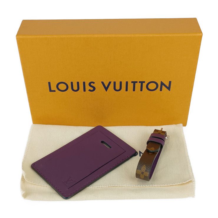 Louis Vuitton Name Tag Porte A Dos Les Ketches Brown Purple Monogram Canvas — view 8