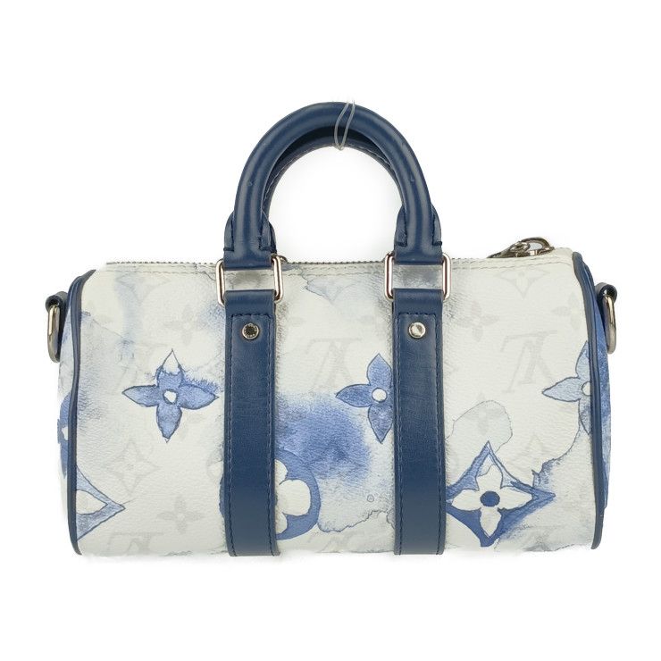 Louis Vuitton Handbag Water Color Monogram Keepall XS Blue White Silver — view 3